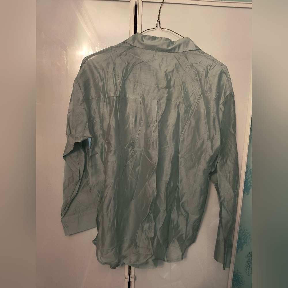 NWT Mint See Through Shirt Sz Petite M - Picture 2 of 7